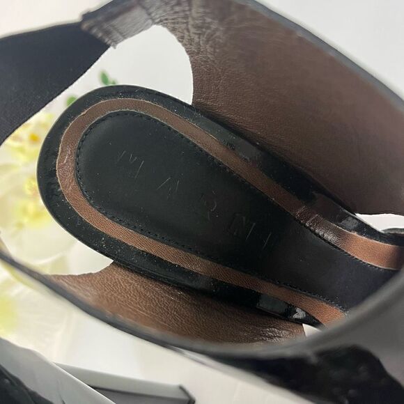 Marni Platform Heels Womens Size EU 36 US 5.5 Black Patent Leather - Picture 6 of 14